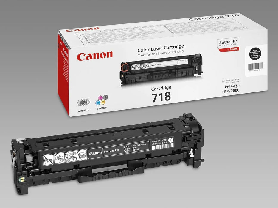 Canon toner 718, 3.400 pagina's, OEM 2662B002, zwart
