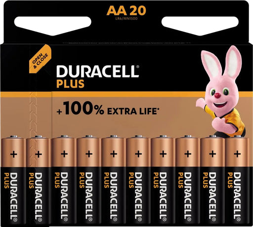 Duracell batterij Plus 100% AA, blister van 20 stuks - OfficeTown