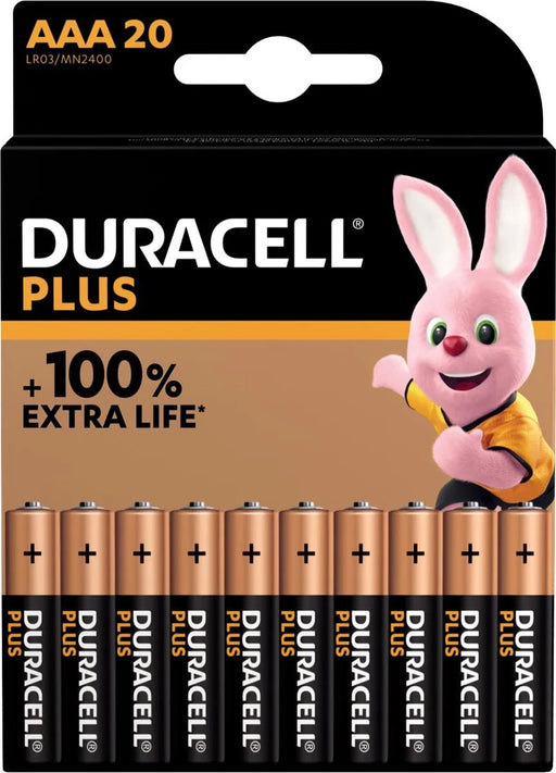 Duracell batterij Plus 100% AAA, blister van 20 stuks - OfficeTown