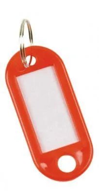 Sleutelhanger Q - CONNECT, pak van 10 stuks, rood met vervangbaar label - OfficeTown